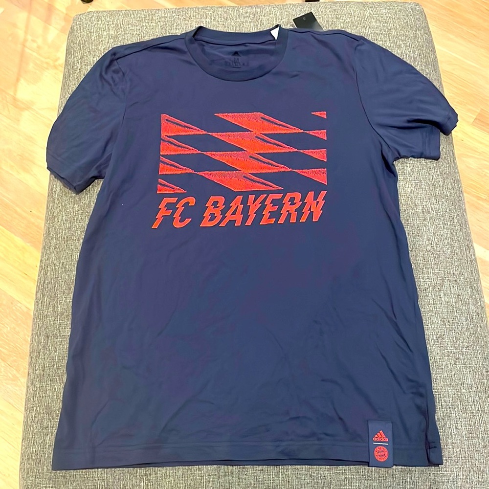 NWT Adidas Navy Bayern T Shirt Size M